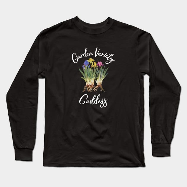 Garden Variety Goddess Vintage Floral Cottagecore Long Sleeve T-Shirt by spiffy_design